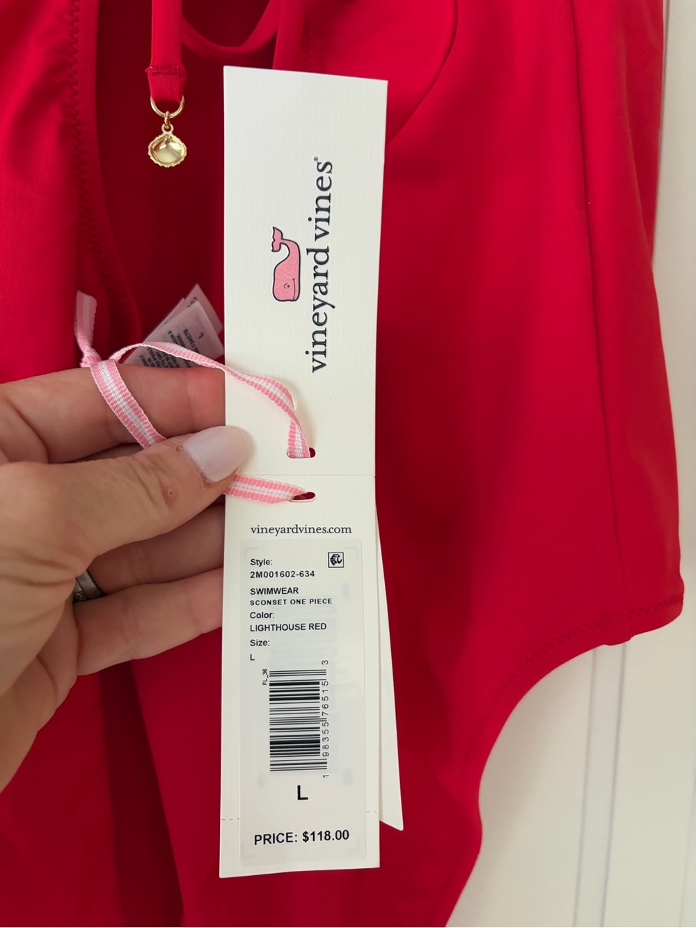 Vineyard Vines Red One-Piece Swimsuit - Picture 3 of 4